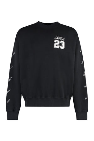 Cotton crew-neck sweatshirt-0